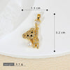 Wholesale Jewelry Copper Plated Real Gold Animal Love Bear Pendant Necklace And Earrings Accessories For Women