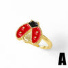 Wholesale Jewelry Copper Plated Real Gold Fruit Style Open Ring