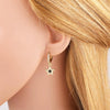 Wholesale Jewelry Copper Plated Real Gold Geometric Fivepointed Star Pendant Earrings For Women