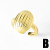 Wholesale Jewelry Copper Plated Real Gold Inlaid Zircon Geometric Doublelayer Open Ring