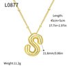 Wholesale Jewelry Copper Plated Real Gold Letter Bubble Necklace For Women