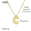 Wholesale Jewelry Copper Plated Real Gold Letter Bubble Necklace For Women