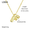 Wholesale Jewelry Copper Plated Real Gold Letter Bubble Necklace For Women