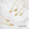 Wholesale Jewelry Copper Plated Real Gold Letter Bubble Necklace For Women