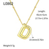 Wholesale Jewelry Copper Plated Real Gold Letter Bubble Necklace For Women