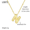 Wholesale Jewelry Copper Plated Real Gold Letter Bubble Necklace For Women