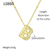 Wholesale Jewelry Copper Plated Real Gold Letter Bubble Necklace For Women