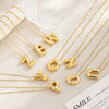 Wholesale Jewelry Copper Plated Real Gold Letter Bubble Necklace For Women