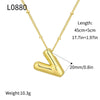Wholesale Jewelry Copper Plated Real Gold Letter Bubble Necklace For Women