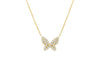 Wholesale Jewelry Copper Plated Real Gold Zircon Necklace With Geometric Star Butterfly Patterns And Ochain