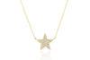 Wholesale Jewelry Copper Plated Real Gold Zircon Necklace With Geometric Star Butterfly Patterns And Ochain