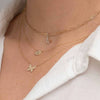 Wholesale Jewelry Copper Plated Real Gold Zircon Necklace With Geometric Star Butterfly Patterns And Ochain