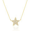 Wholesale Jewelry Copper Plated Real Gold Zircon Necklace With Geometric Star Butterfly Patterns And Ochain