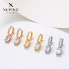 Wholesale Jewelry Copper Set Zircon Geometric Square Earrings Electroplating For Women