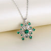 Wholesale Jewelry Copper Snowflake Pendant Necklace With Diamond And Geometric Design For Women