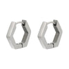 Wholesale Jewelry Copper Stainless Steel Geometric Love Hexagonal Triangle Electroplated Women's Earrings