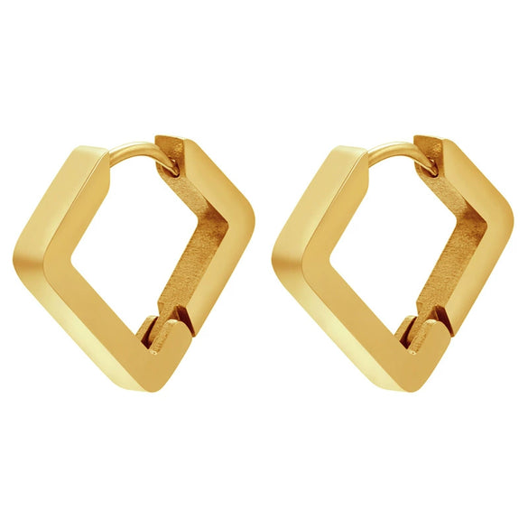 Wholesale Jewelry Copper Stainless Steel Geometric Love Hexagonal Triangle Electroplated Women's Earrings