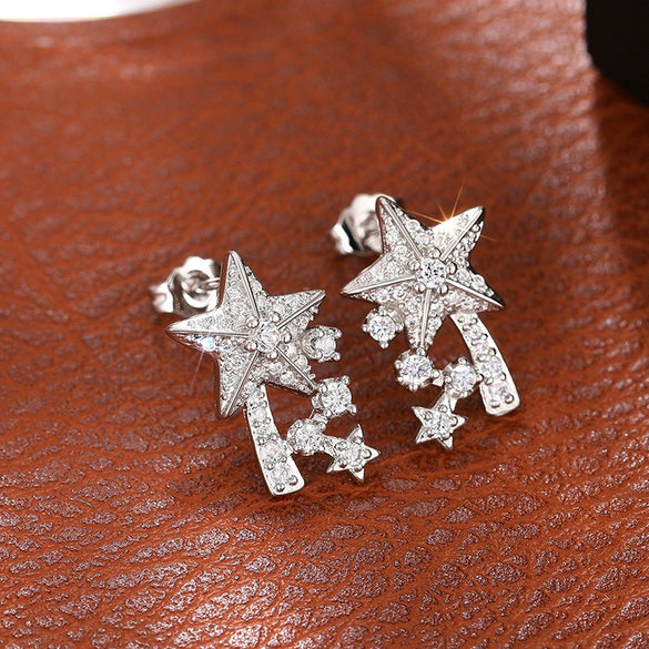 Wholesale Jewelry Copper Star Geometric Shiny Women's Fashion Minimalist Jewelry