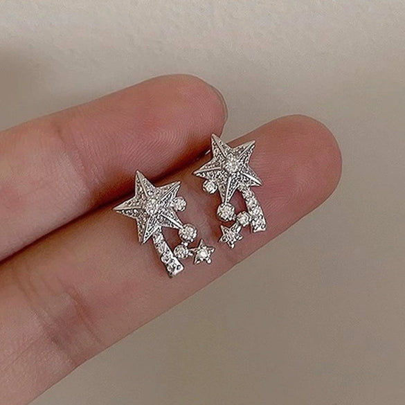 Wholesale Jewelry Copper Star Geometric Shiny Women's Fashion Minimalist Jewelry