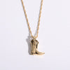 Wholesale Jewelry Copper Western Cowboy Boots Geometric French Retro Water Wave Chain Necklace