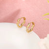 Wholesale Jewelry Copper Zinc Alloy Gold Plated Geometric Pattern Earring For Women Simple Style