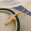Wholesale Jewelry Copper Zircon Cross Animals Zodiac Microinlay Pendant Necklace
