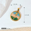 Wholesale Jewelry Copper Zircon Flower Oil Drop Pendant Necklace Light Luxury Style