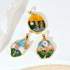 Wholesale Jewelry Copper Zircon Flower Oil Drop Pendant Necklace Light Luxury Style