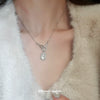 Wholesale Jewelry Copper Zircon Gourd Geometric Style Clavicle Chain Necklace For Women