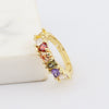 Wholesale Jewelry Copper Zircon Inlaid Flower Ring For Women