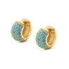 Wholesale Jewelry Copper Zircon Microinlaid Geometric Round Ear Buckle Electroplated Simple Style For Women