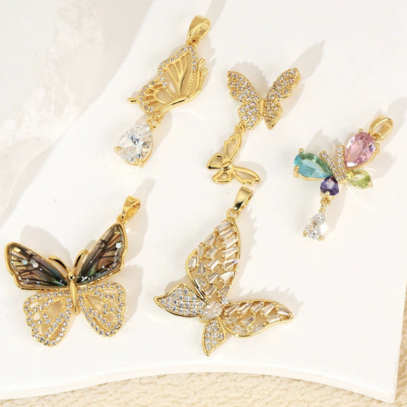 Wholesale Jewelry Copper Zircon Microinlay Animal Zodiac Style Pendant Necklace And Earrings