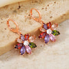 Wholesale Jewelry Copper Zircon Plants And Flowers Style Electroplating Earrings Necklace Twopiece Set For Women