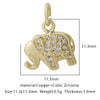 Wholesale Jewelry Copper Zircon Small Pendant With Star Elephant Turtle Shapes Electroplated For Diy Necklace Earrings Accessories
