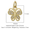 Wholesale Jewelry Copper Zircon Small Pendant With Star Elephant Turtle Shapes Electroplated For Diy Necklace Earrings Accessories