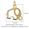 Wholesale Jewelry Copper Zircon Small Pendant With Star Elephant Turtle Shapes Electroplated For Diy Necklace Earrings Accessories