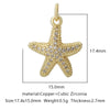 Wholesale Jewelry Copper Zircon Small Pendant With Star Elephant Turtle Shapes Electroplated For Diy Necklace Earrings Accessories