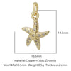 Wholesale Jewelry Copper Zircon Small Pendant With Star Elephant Turtle Shapes Electroplated For Diy Necklace Earrings Accessories