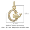 Wholesale Jewelry Copper Zircon Small Pendant With Star Elephant Turtle Shapes Electroplated For Diy Necklace Earrings Accessories