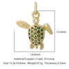 Wholesale Jewelry Copper Zircon Small Pendant With Star Elephant Turtle Shapes Electroplated For Diy Necklace Earrings Accessories