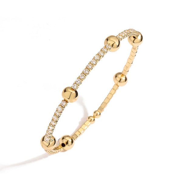 Wholesale Jewelry Copper Zirconia Round Bead Ladies Ring