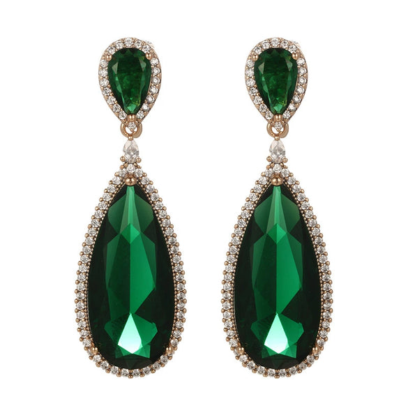 Wholesale Jewelry Copperzinc Alloy Geometric Drop Shape Electroplating Earrings For Women
