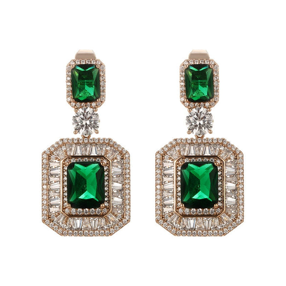 Wholesale Jewelry Copperzinc Alloy Geometric Drop Shape Electroplating Earrings For Women