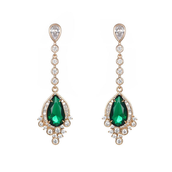 Wholesale Jewelry Copperzinc Alloy Geometric Drop Shape Electroplating Earrings For Women
