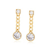 Wholesale Jewelry Copperzinc Alloy Geometric Round Long Earrings For Women Electroplated