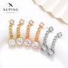 Wholesale Jewelry Copperzinc Alloy Geometric Round Long Earrings For Women Electroplated