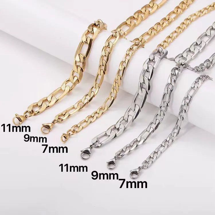 Wholesale Jewelry Cowboy Style Classic Style Cool Style Chain 201 Stainless Steel Gold Plated Necklace