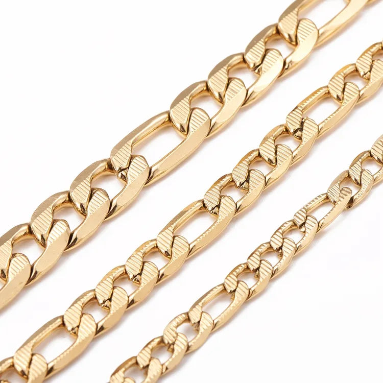 Wholesale Jewelry Cowboy Style Classic Style Cool Style Chain 201 Stainless Steel Gold Plated Necklace