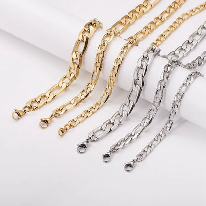 Wholesale Jewelry Cowboy Style Classic Style Cool Style Chain 201 Stainless Steel Gold Plated Necklace