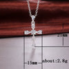 Wholesale Jewelry Creative Dropshaped Clawset Crystal Necklace Mixed Gemstone Inlay Copper O Chain Zirconia For Women